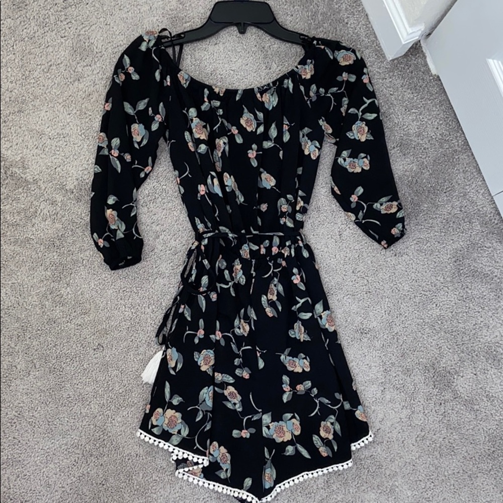 black floral romper
